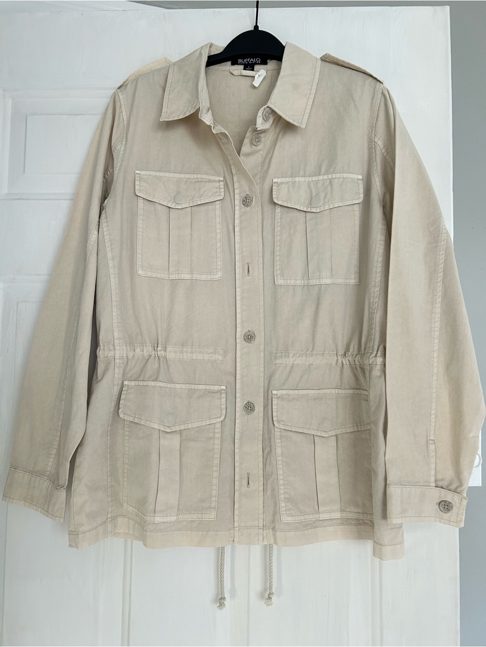 Buffalo David Bitton Utility Jacket Beige Size S 100% Cotton NWOT